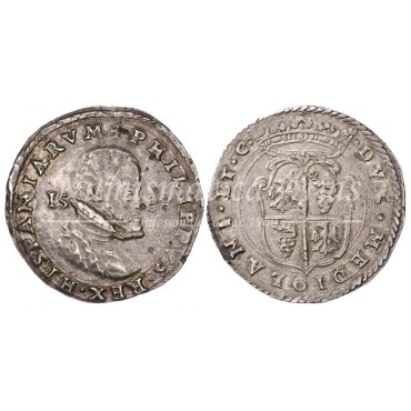Felipe II. 1/2 Escudo. 1588. Milán. EBC+