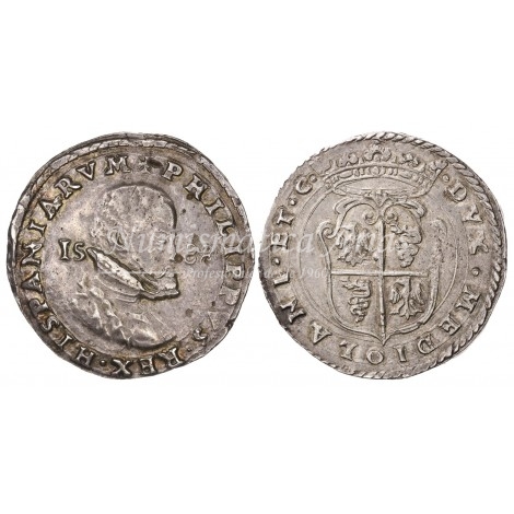 Felipe II. 1/2 Escudo. 1588. Milán. EBC+