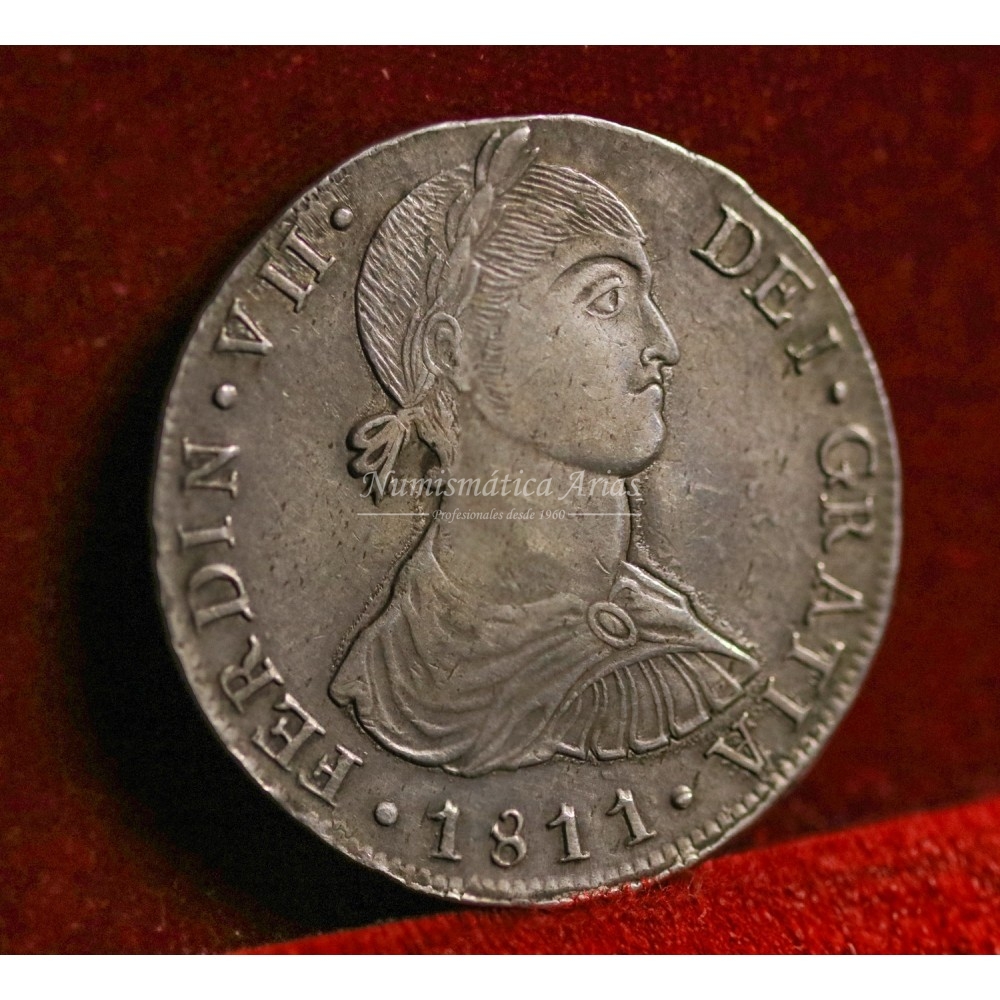 Fernando VII. 8 reales. 1811. Lima. Ensayador: JP. EBC-