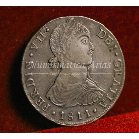 Fernando VII. 8 reales. 1811. Lima. Ensayador: JP. EBC-