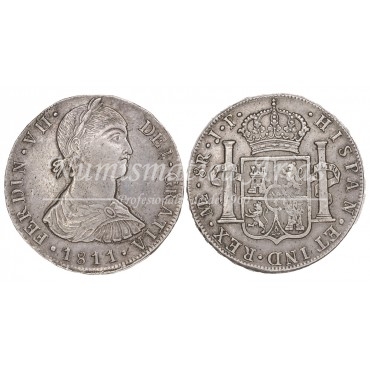 Fernando VII. 8 reales. 1811. Lima. Ensayador: JP. EBC-