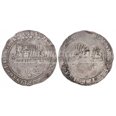 RRCC. 4 reales. S/F. Sevilla. Ensayador: Una estrella. MBC+