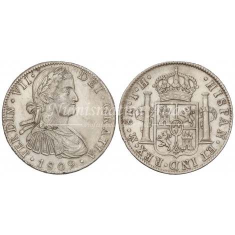 Fernando VII. 8 reales. 1809. México. Ensayador: TH. EBC-