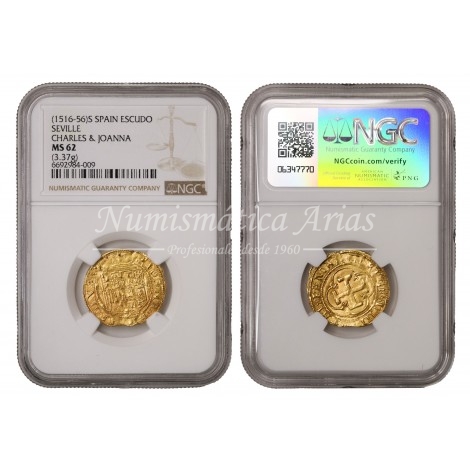 Juana y Carlos. Escudo. Sevilla. S/F. Estrella. SC