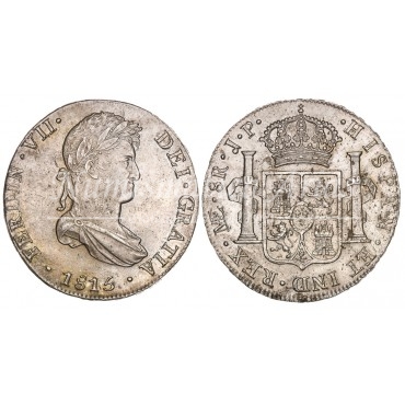 Fernando VII. 8 reales. 1815. Lima. Ensayador: JP. SC-.
