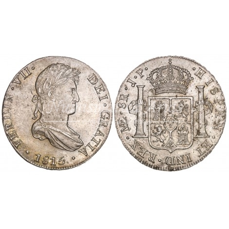 Fernando VII. 8 reales. 1815. Lima. Ensayador: JP. SC-.