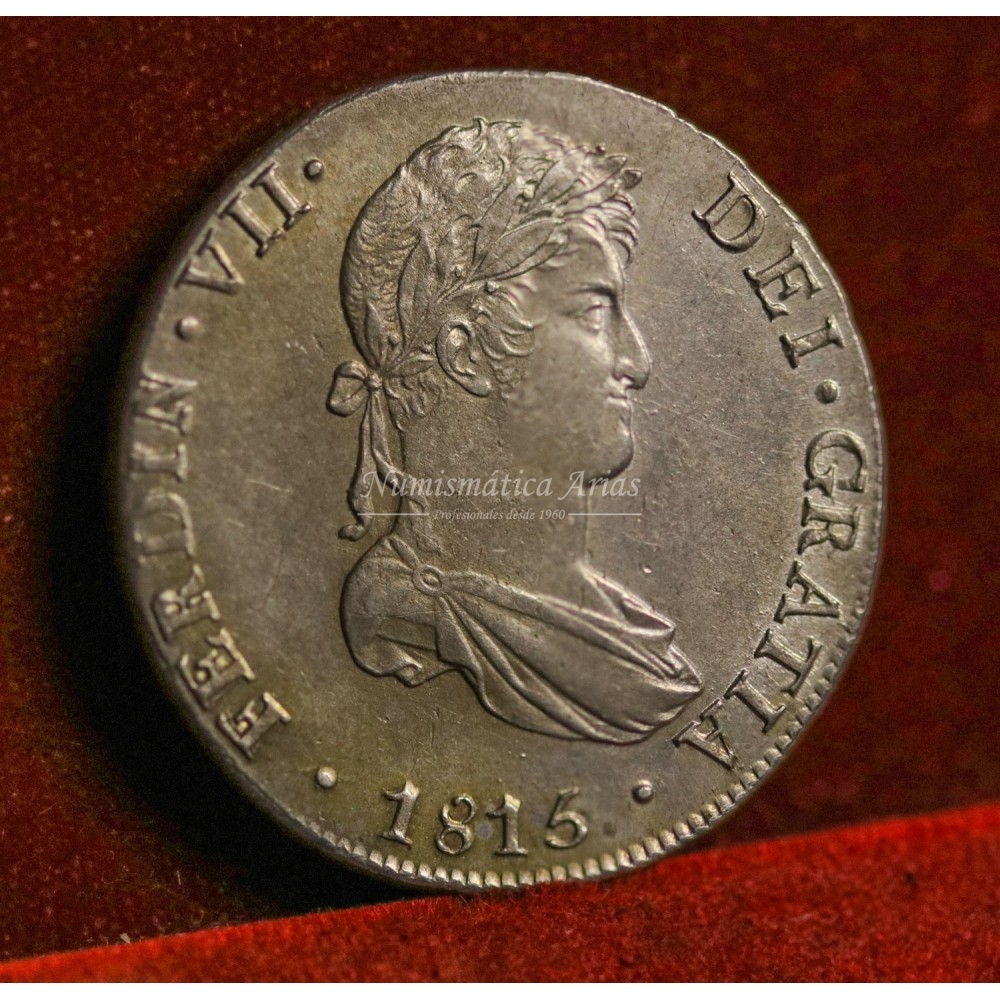 Fernando VII. 8 reales. 1815. Lima. Ensayador: JP. SC-.