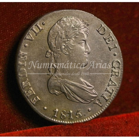 Fernando VII. 8 reales. 1815. Lima. Ensayador: JP. SC-.