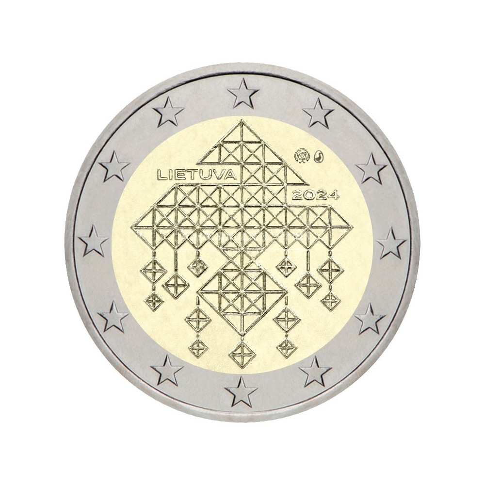 2€ 2024 Lituania - Jardines de paja