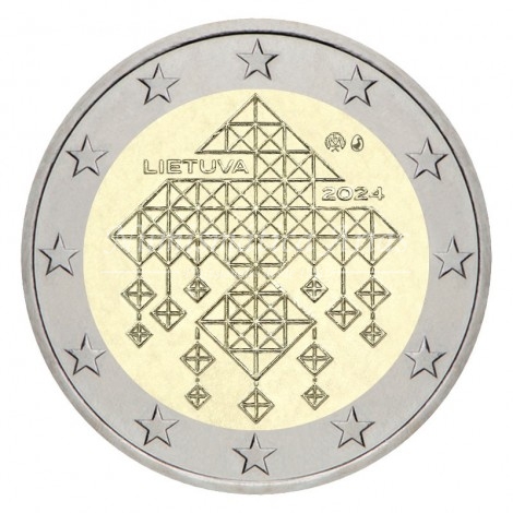 2€ 2024 Lituania - Jardines de paja