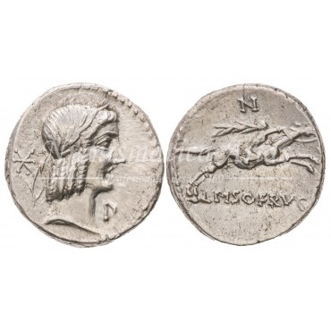 República romana. Calpurnius Piso Frugi. Denario (90 a.C.). Crawford 340/1. EBC+.