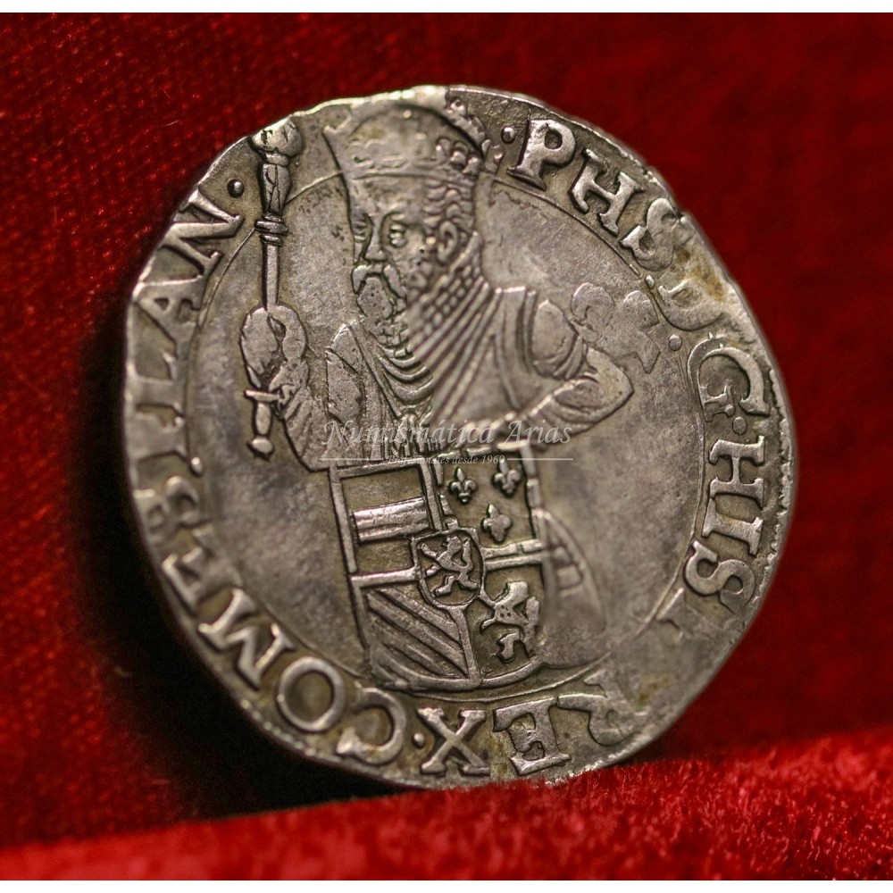 Felipe II. 1/2 Escudo de los estados. Brujas. 1557. EBC-