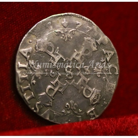 Felipe II. 1/2 Escudo de los estados. Brujas. 1557. EBC-