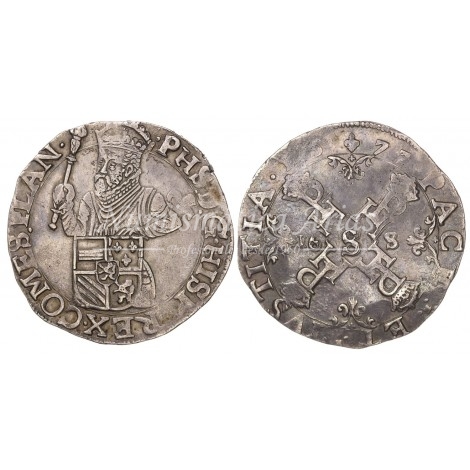 Felipe II. 1/2 Escudo de los estados. Brujas. 1557. EBC-