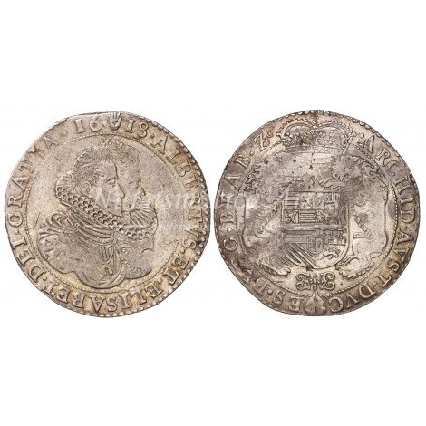 Alberto e Isabel. Ducatón. Amberes. 1618. EBC-