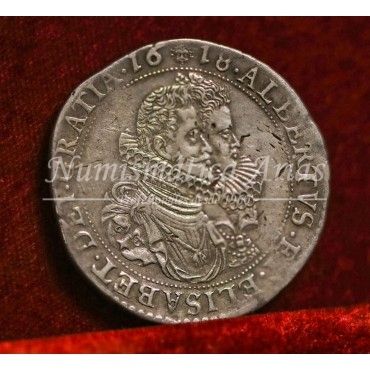 Alberto e Isabel. Ducatón. Bruselas. 1618. EBC