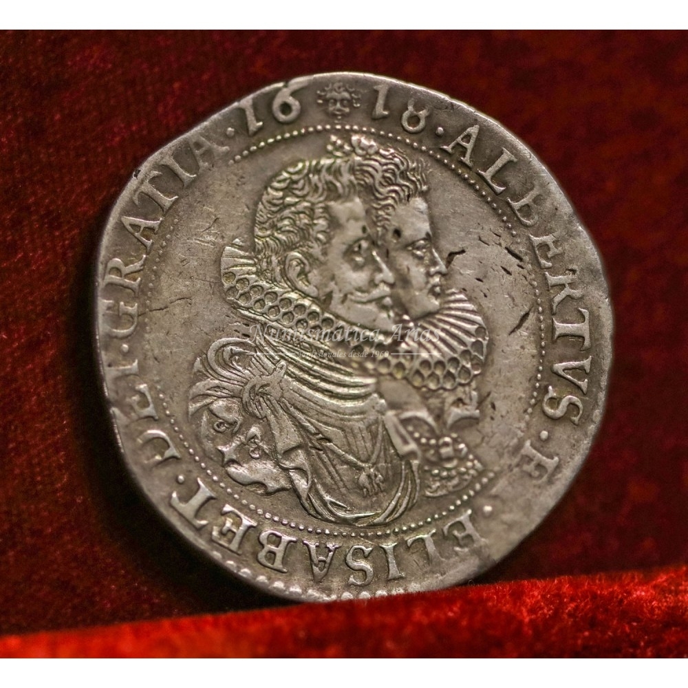 Alberto e Isabel. Ducatón. Bruselas. 1618. EBC