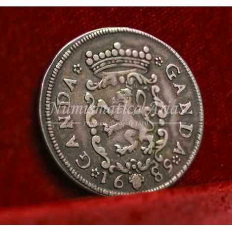 Carlos II. Jetón. Gante. 1689. MBC+