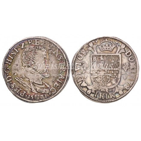 Felipe II. 1/5 Phillipsdaalder. Utrecht. 1571. EBC-