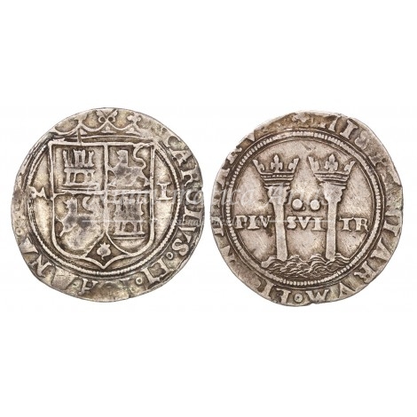 Juana y Carlos. 2 Reales. México. M-L. MBC-