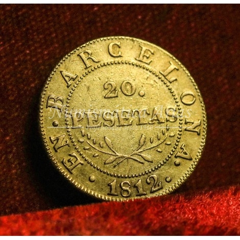 José Napoleón. 20 pesetas. 1812. Barcelona. EBC
