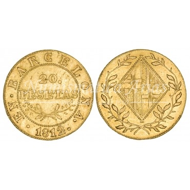 José Napoleón. 20 pesetas. 1812. Barcelona. EBC