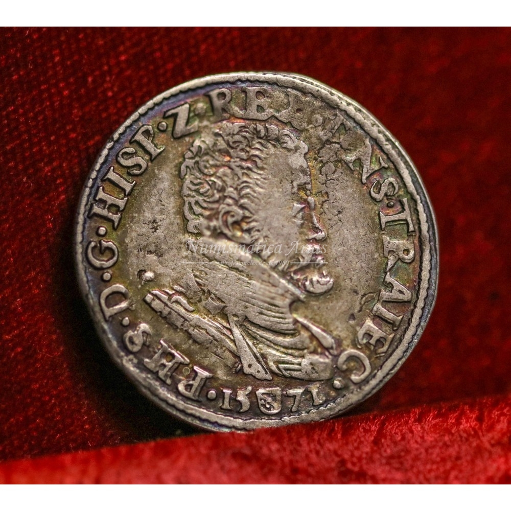 Felipe II. 1/5 Phillipsdaalder. Utrecht. 1571. EBC-