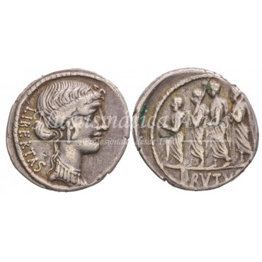 Brutus/Bruto. Denario (54 a.C.). EBC-