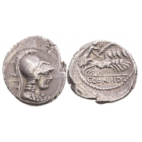 Considia. Denario (46 a.C.) MBC+