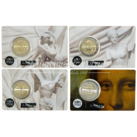 2€ 2025 Francia - Museo del Louvre (4 tarjetas)