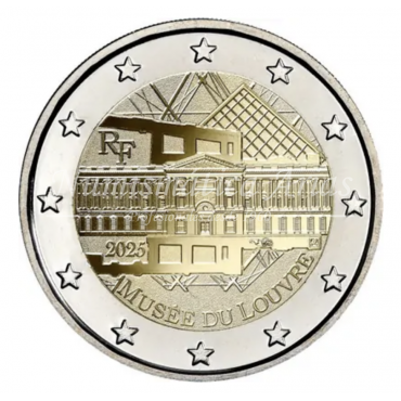 2€ 2025 Francia - Museo del Louvre (4 tarjetas)
