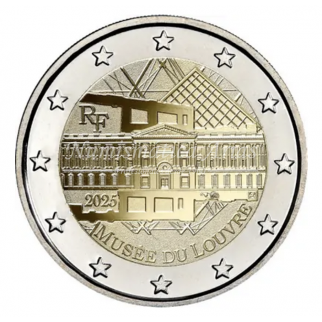 2€ 2025 Francia - Museo del Louvre (4 tarjetas)