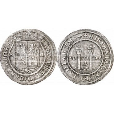Juana y Carlos. 4 Reales. México. L. MBC+