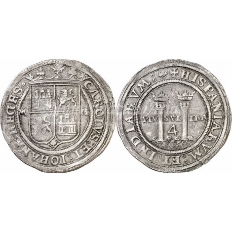 Juana y Carlos. 4 Reales. México. L. MBC+