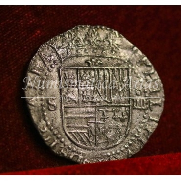 Felipe II. 4 reales. S/F. Sevilla. Ensayador: P. EBC+
