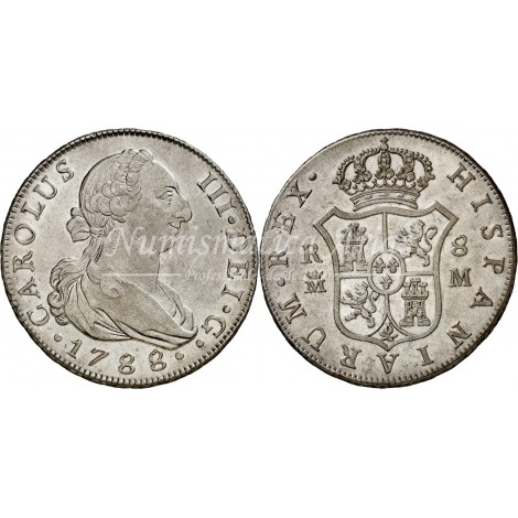 Carlos III. 8 reales. 1788. Madrid. Ensayador: M. EBC