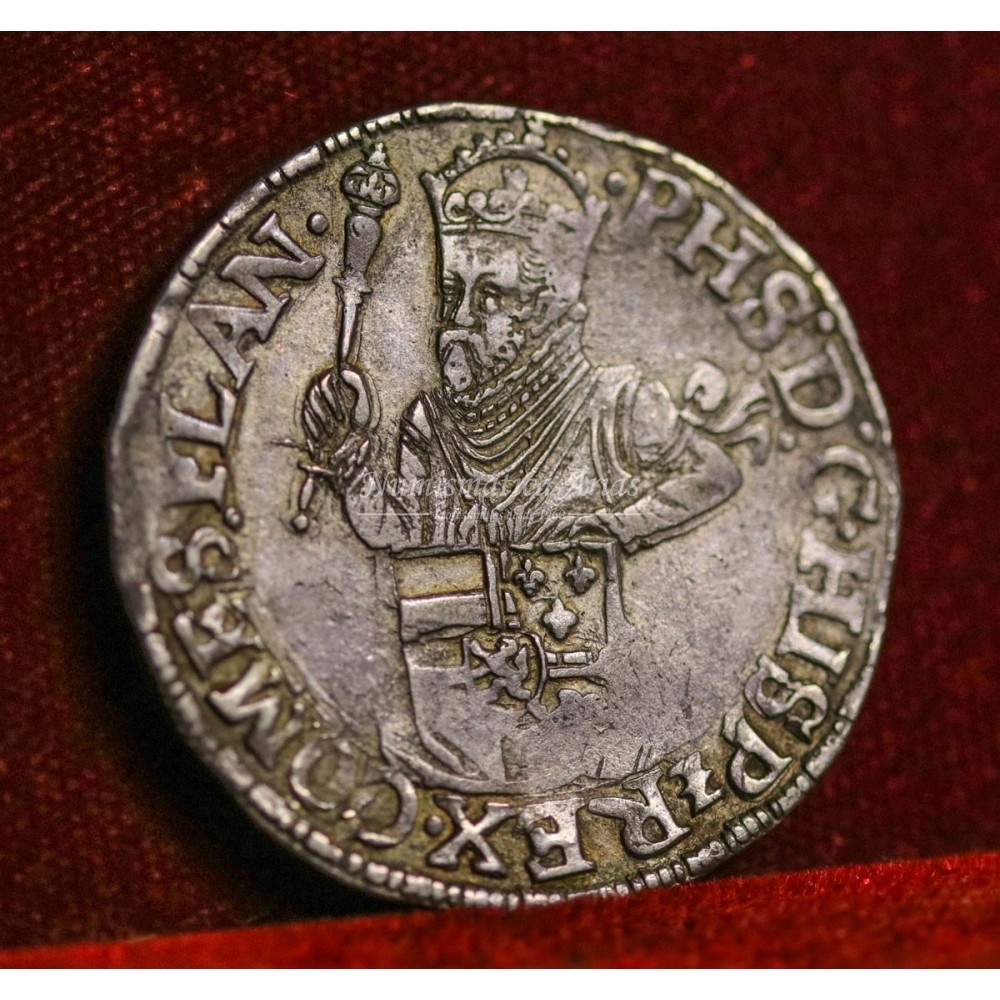Felipe II. 1/2 Escudo de los estados. Brujas. 1578. MBC+
