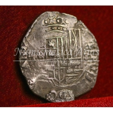 Felipe IV. 8 reales. 164(). Potosí. Ensayador: T. MBC+