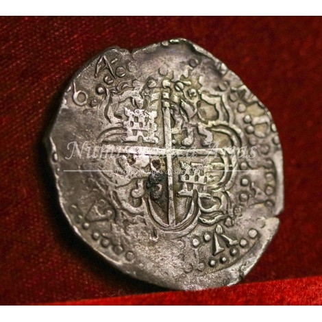 Felipe IV. 8 reales. 164(). Potosí. Ensayador: T. MBC+