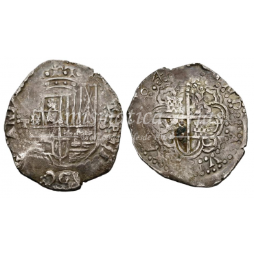 Felipe IV. 8 reales. 164(). Potosí. Ensayador: T. MBC+