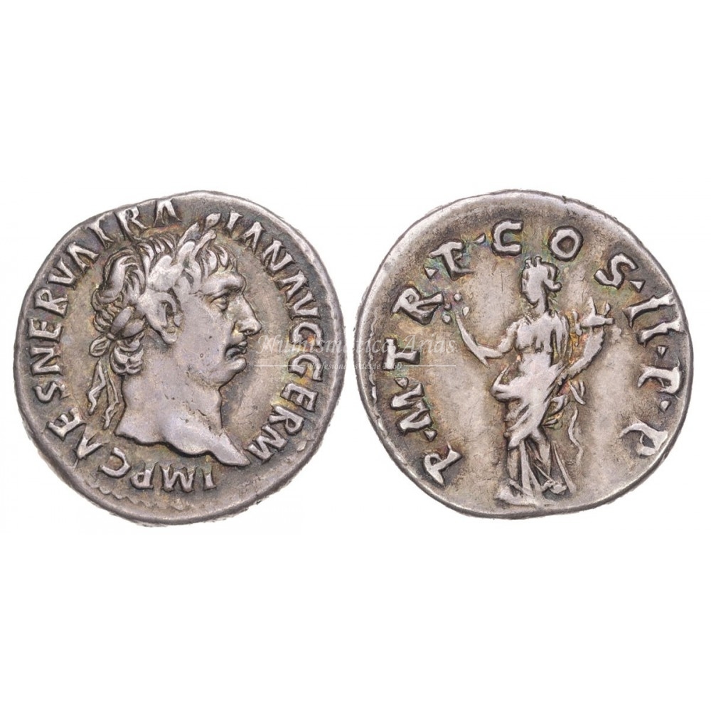 Trajano. Denario (99 d.C.) RIC 6. EBC-.