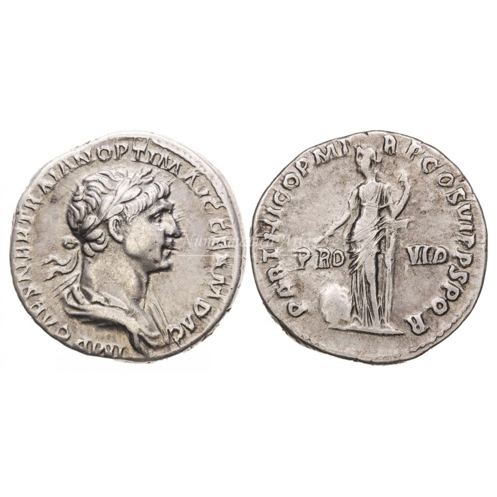 Trajano. Denario (116-117 d.C.) RIC 361. EBC-
