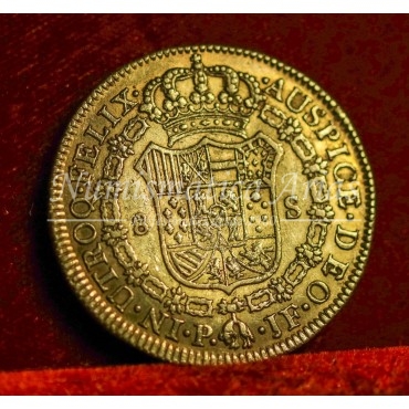 Fernando VII. 8 escudos. 1810. Popayán. Ensayador: JF. EBC-.