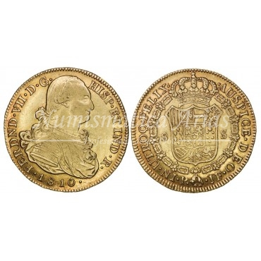 Fernando VII. 8 escudos. 1810. Popayán. Ensayador: JF. EBC-.