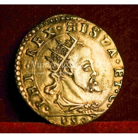 Felipe II. Doppia. Milán. 1593. MBC+