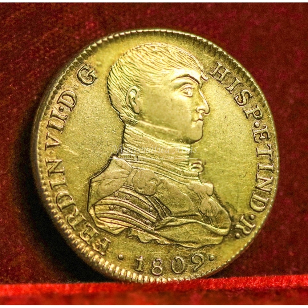 Fernando VII. 8 escudos. 1809. Lima. Ensayador: JP. EBC