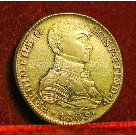 Fernando VII. 8 escudos. 1809. Lima. Ensayador: JP. EBC