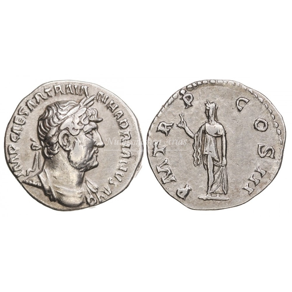 Adriano. Denario (125 d.C.) RIC 601. MBC.