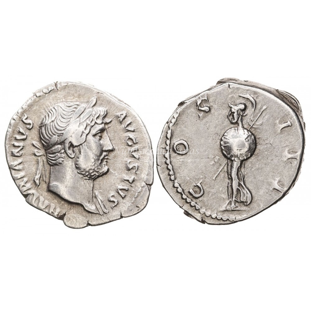 Adriano. Denario (126 d.C.) RIC 787. MBC+.