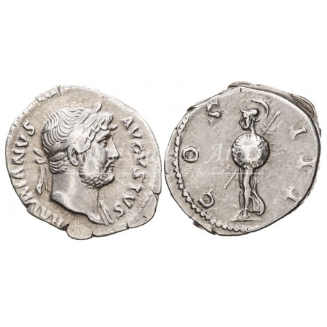 Adriano. Denario (126 d.C.) RIC 787. MBC+.